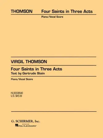Sale Thomson Four Saints in Three Acts Vocal Score