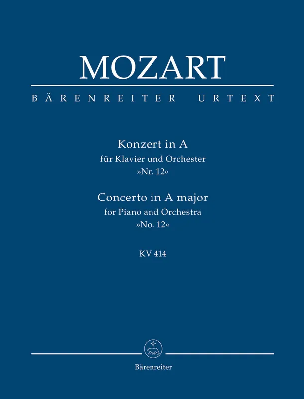 Mozart Concerto for Piano and Orchestra Nr. 12 A major K. 414 Free Delivery