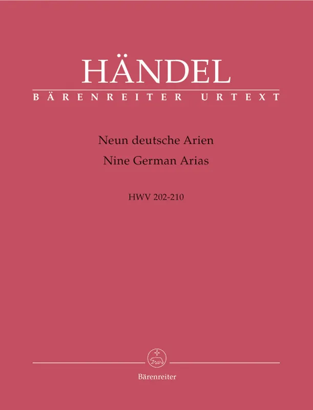 Worldwide Shipping Handel Nine German Arias HWV 202-210