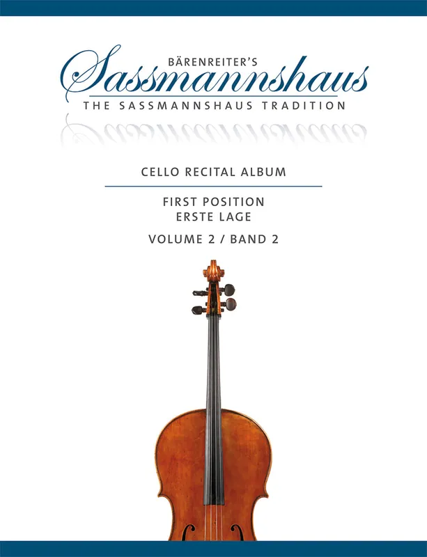 Sassmannshaus Cello Recital Album, Volume 2 -12 Recital Pieces in First Position for Cello and Piano or Two Celli- Free Shipping