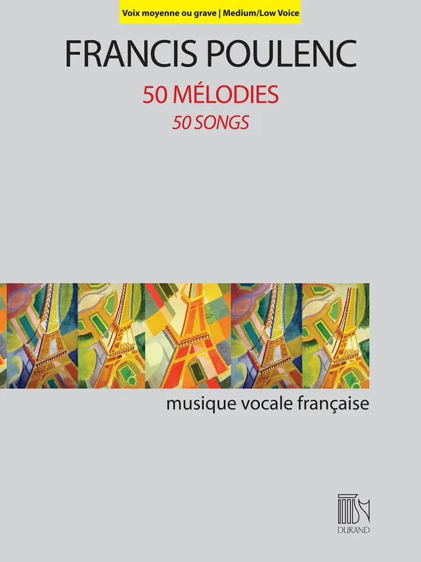 Poulenc 50 Melodies (50 Songs) for Medium/Low Voice and Piano Holiday Sale