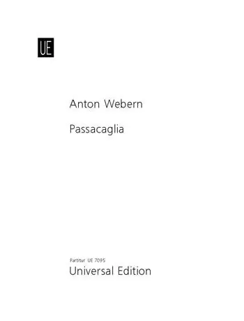 Get Yours Webern: Passacaglia for orchestra - op. 1