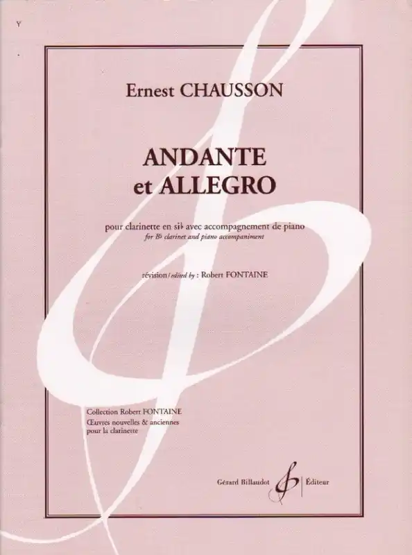 Chausson Andante et Allegro Clarinet and Piano Top Rated