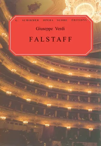 Verdi Falstaff Vocal Score Italian/English Latest
