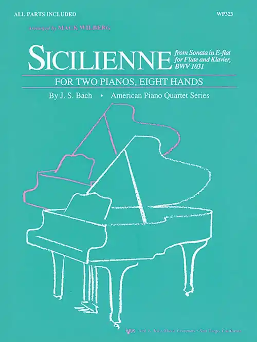 Premium Bach Sicilienne for Four Pianists