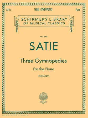 Satie 3 Gymnopédies Piano Solo Worldwide Shipping