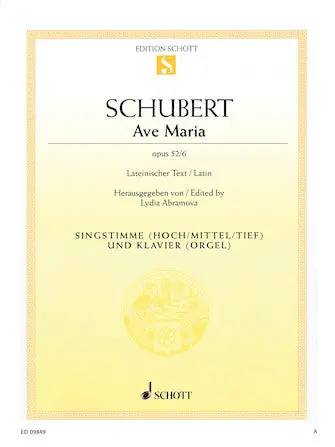 Schubert Ave Maria, Op. 52, No. 6 Markdown