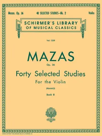 Mazas 40 Selected Studies Opus 36 Book 2 Mega Sale