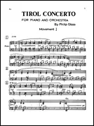 Glass Tirol Concerto for Piano Popular