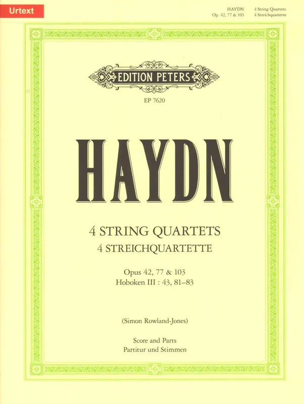 Fast Shipping Haydn 4 String Quartets Opp. 42, 77 and 103