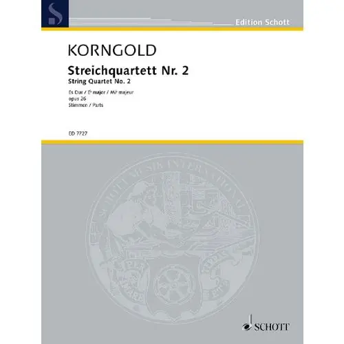 Korngold String Quartet No. 2, Op. 26 Parts Hassle-Free Returns
