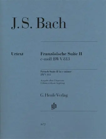 Clearance Bach French Suite No. 2 in C Minor BWV 813 without fingerings