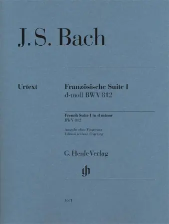 Handmade Bach French Suite 1 w/o fingering