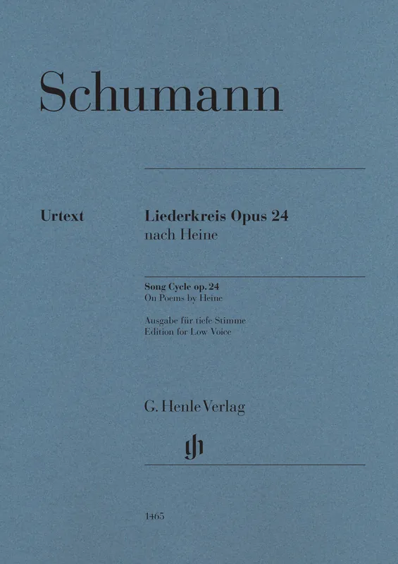 Schumann Liederkreis for Low Voice and Piano, Op. 24 Limited Offer