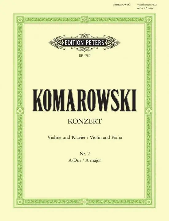 Komarowski Violin Concerto No. 2 in A major Hassle-Free Returns