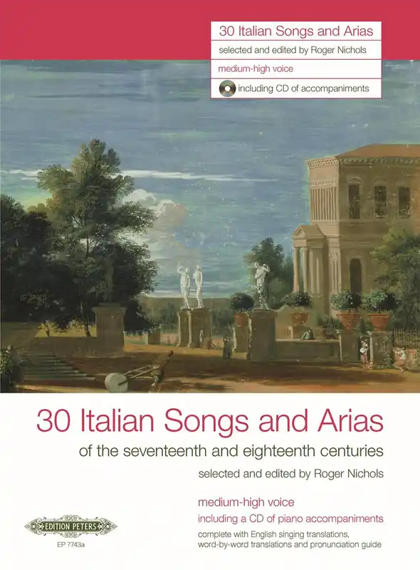 Same Day Shipping 30 Italian Songs and Arias Medium High Voice