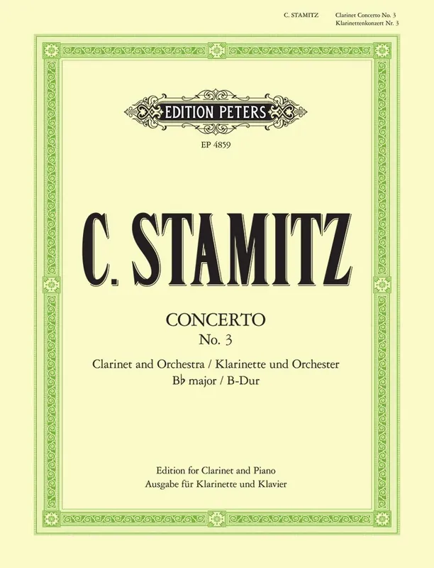 Stamitz Clarinet Concerto No. 3 in Bb Major Fan Favorite