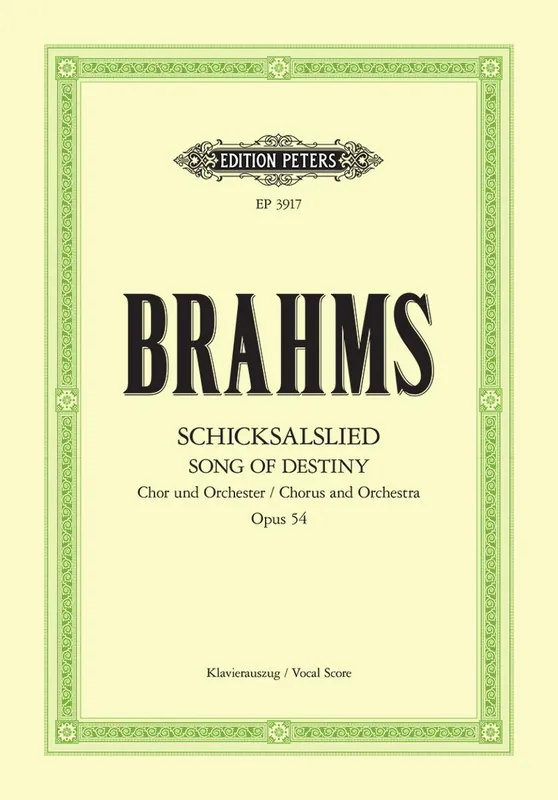 Brahms Song of Destiny (Schicksalslied) Op. 54 Affordable