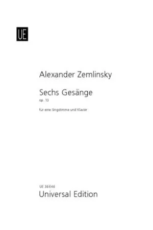 Zemlinsky: Six Songs for medium voice and piano - op. 13 Bulk Order