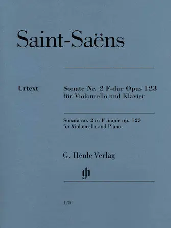Hassle-Free Returns Saint-Saens Sonata for Violoncello and Piano No. 2 in F Major, Op. 123