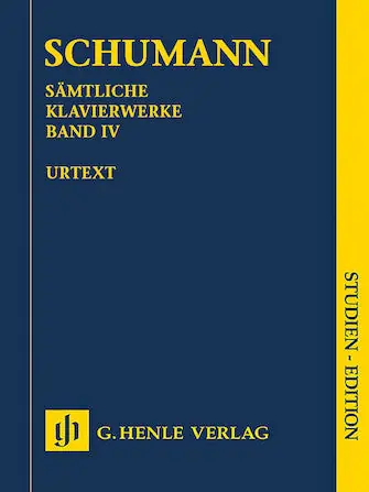 Schumann Complete Piano Works - Volume 4 Study Score While Supplies Last