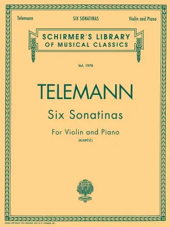 Buy Today Telemann Six Sonatinas Violin and Piano