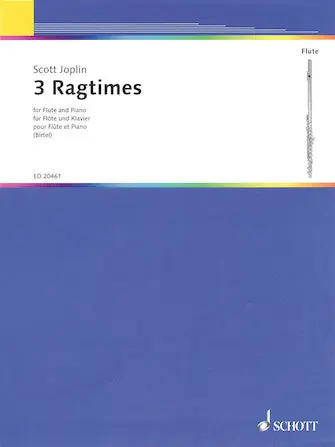 Best Choice Joplin 3 Ragtimes for Flute and Piano
