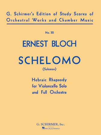 Reduced Price Bloch Schelomo (Hebraic Rhapsody) Score