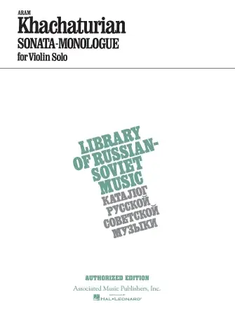 Mega Sale Khachaturian: Sonata-Monologue Violin Solo