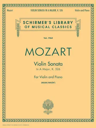 Today Only Mozart Sonata in A, K.526 Violin and Piano