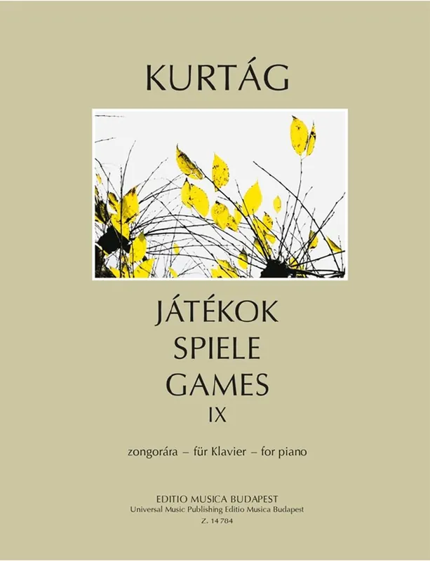 Same Day Shipping Kurtag Games Volume 9 for Piano (Spiele, Jatekok 9)