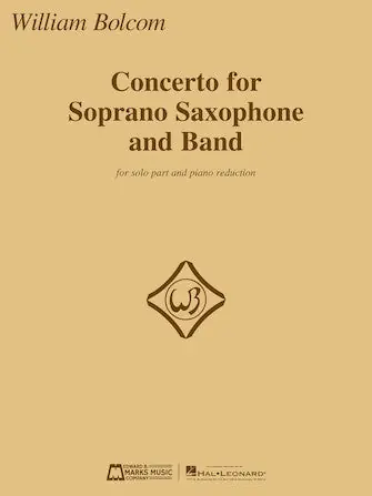 Special Offer Bolcom Concerto for Soprano Saxophone and Band - Soprano Saxophone and Piano Reduction