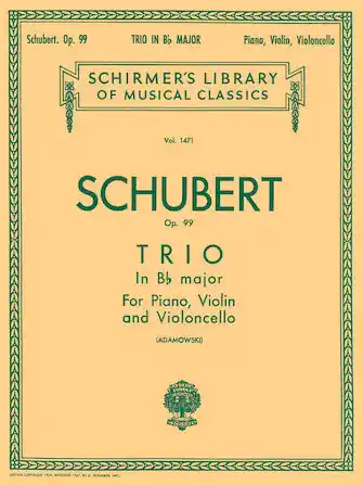 Handmade Schubert Trio in B Flat, Op. 99