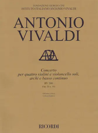 Wholesale Vivaldi Concerto B Minor RV 580, Op. III No. 10 (full score)