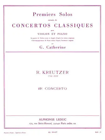Wholesale Kreutzer Concerto No. 19 for Violin and Piano