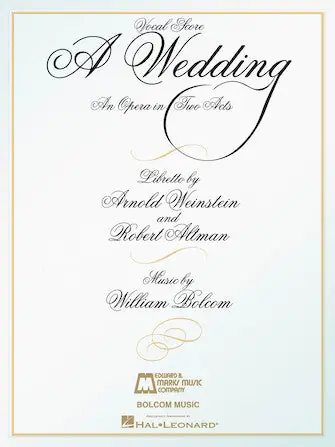 Free Shipping Bolcom A Wedding - Opera Vocal Score
