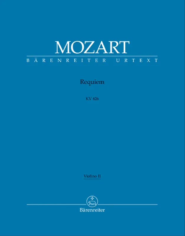 Big Sale Mozart: Requiem K. 626 Violin2 Part, Urtext edition
