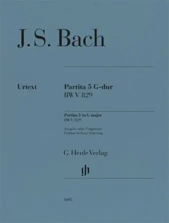 Direct From Factory Bach: Partita No. 5 G Major BWV 829