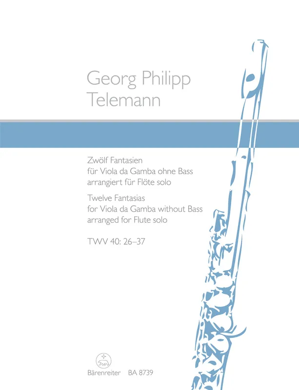Telemann 12 Fantasias for Flute Solo TWV 40:26–37 Exclusive
