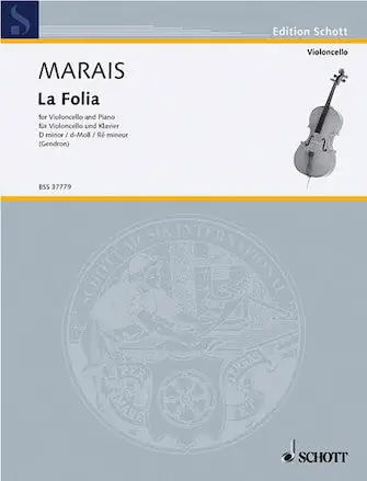 Marais La Folia - Cello and Piano Free Shipping