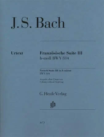 Limited Offer Bach French Suite 3 w/o fingering