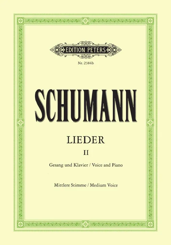 Schumann Songs Vol. 2 Medium Voice Modern