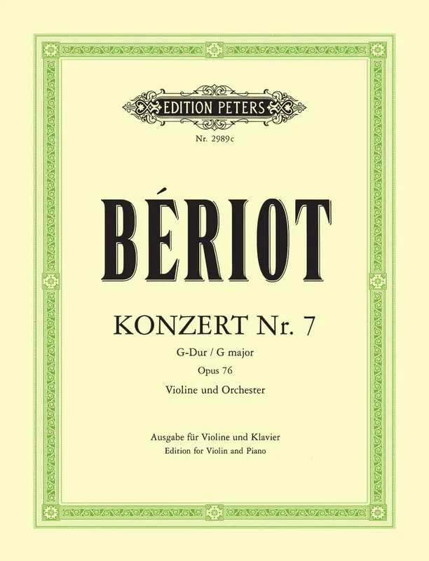 Beriot Concerto No 7 in G Opus 76 Money Back Guarantee