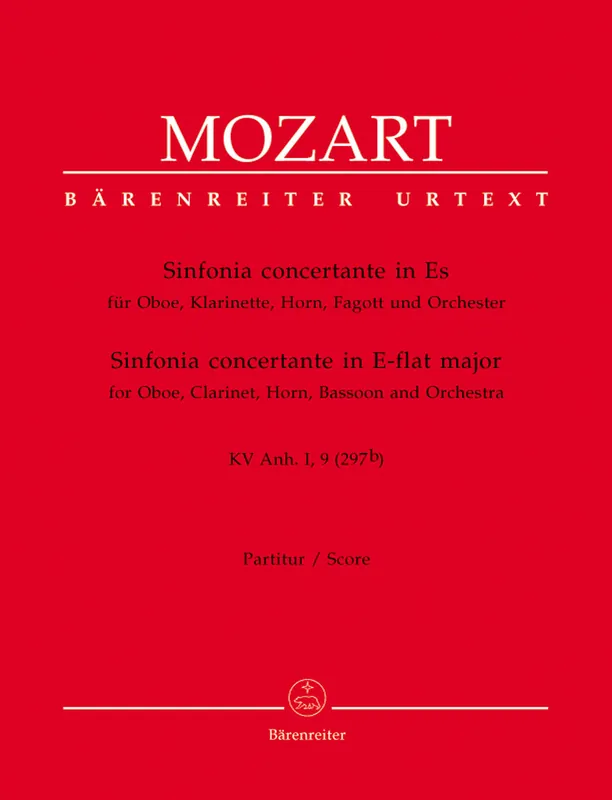 Mozart Sinfonia concertante for Oboe, Clarinet, Horn, Bassoon and Orchestra E-flat major K. Anh. I,9 (297b) Limited Offer