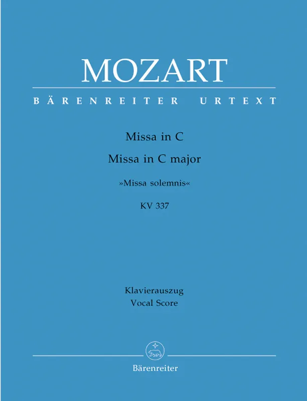 No Minimum Order Mozart Missa C major K. 337 "Missa solemnis"