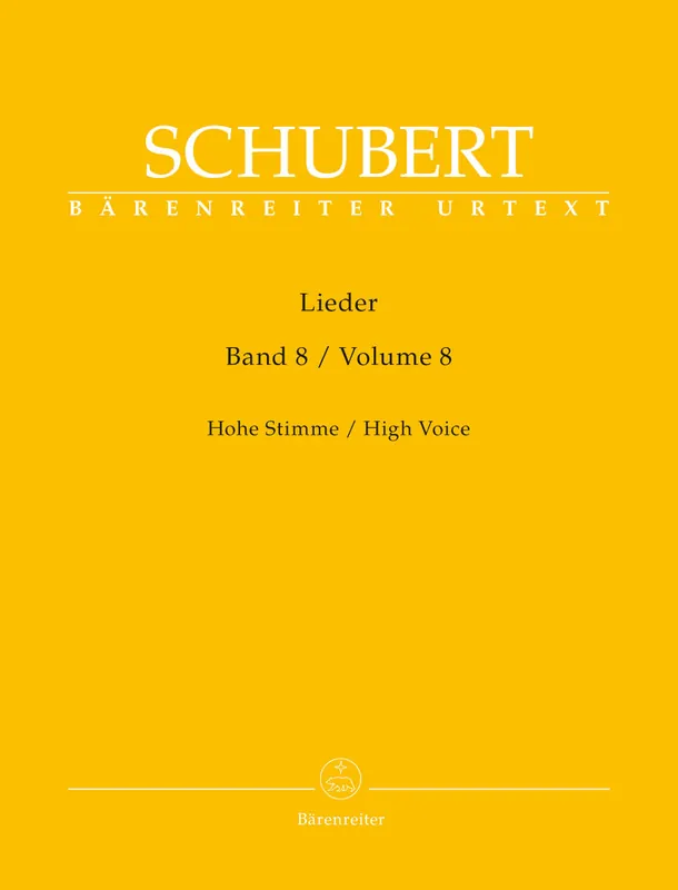 Schubert Lieder, Volume 8 (High Voice) No Minimum Order