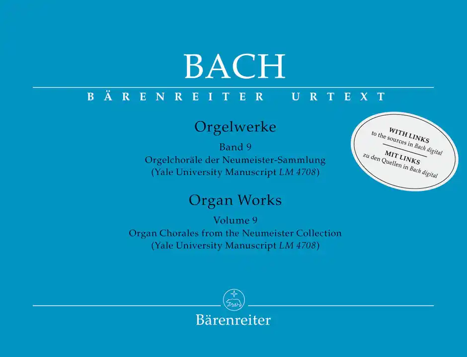 In Demand Bach Organ Works, Volume 9 -Organ Chorales from the Neumeister Collection- (Yale University Manuscript "LM 4708")