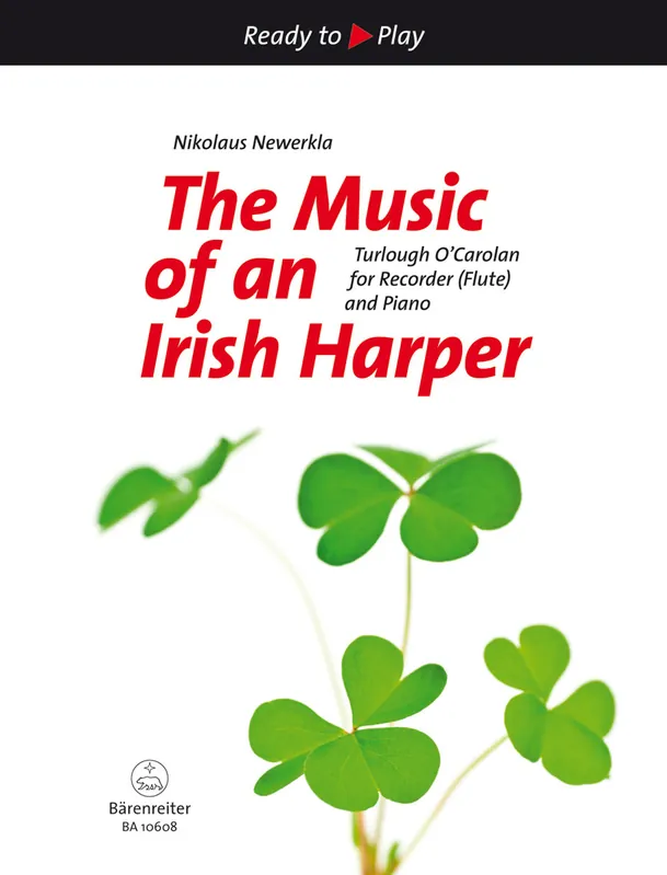 The Music of an Irish Harper for Recorder (Flute) and Piano (second part ad lib.) While Supplies Last