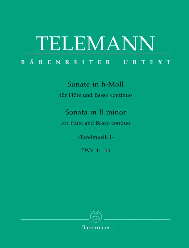 Telemann Sonate for Flute and Basso continuo Nr. 1 B minor TWV 41:h4 -"Tafelmusik I"- Authentic