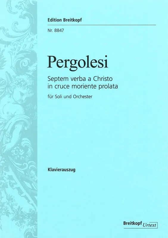 Pergolesi Septem verba a Christo in cruce moriente prolata Buy Direct